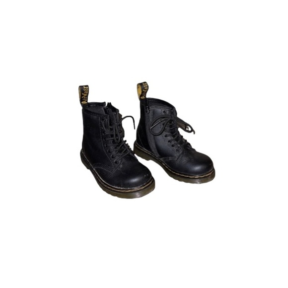 Dr. Martens Black Combat Boots - Children’s Size 9 - Picture 1 of 5